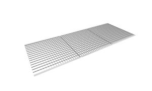 Palettenregal Zusatzebene mit Gitterrost, Breite 2700 mm, Tiefe 1100 mm, 3 Palettenplätze, 500 kg/m² Traglast Regalauflage
