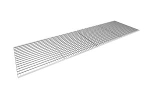 Palettenregal Zusatzebene mit Gitterrost, Breite 3600 mm, Tiefe 1100 mm, 4 Palettenplätze, 750 kg/m² Traglast Regalauflage
