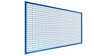 Drahtgitter-Rückwand ohne Befestigung, Höhe 900 mm, Breite 3600 mm, RAL 5019 capriblau