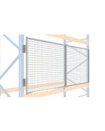 Drahtgitter-Flügeltür inkl. Befestigung, Höhe 900 mm, Breite 2700 mm, RAL 7037 staubgrau