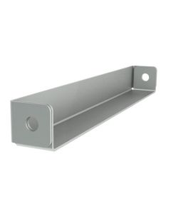 Doppelregalverbinder Abstandhalter inkl. Befestigung (2 Schrauben), Länge 400 mm, sendzimirverzinkt