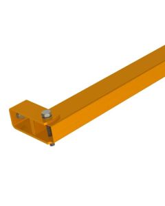 Durchschubsicherung, Breite 3600 mm, Distanz 105 mm, Farbe hellorange - RAL 2008