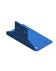 Fußplatte für Stützenbreite 140 mm (Sonderkontruktion), Materialstärke 5 mm, Farbe capriblau - RAL 5019 