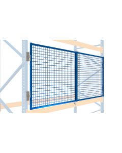 Drahtgitter-Flügeltür inkl. Befestigung, Höhe 1200 mm, Breite 1825 mm, RAL 5019 capriblau