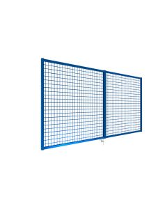 Drahtgitter-Flügeltür ohne Befestigung, Höhe 900 mm, Breite 3600 mm, RAL 5019 capriblau