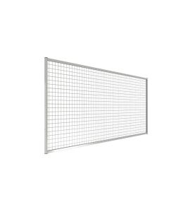 Drahtgitter-Rückwand ohne Befestigung, Höhe 1200 mm, Breite 3600 mm, RAL 7037 staubgrau