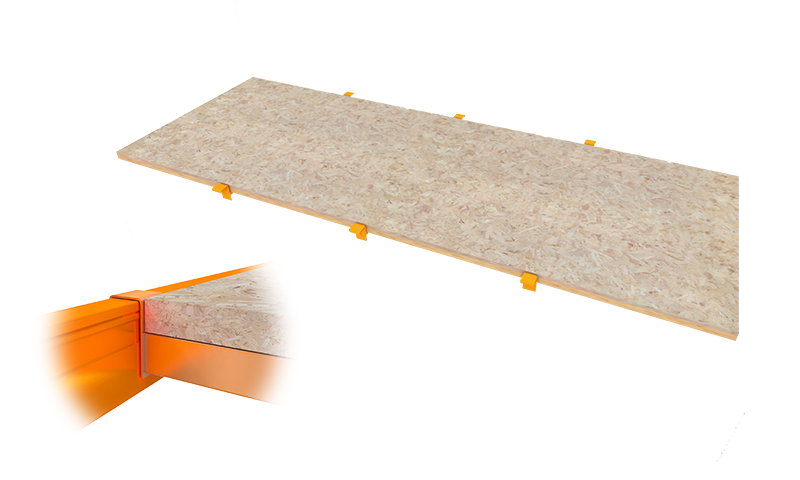 Spanplatte eingelegt