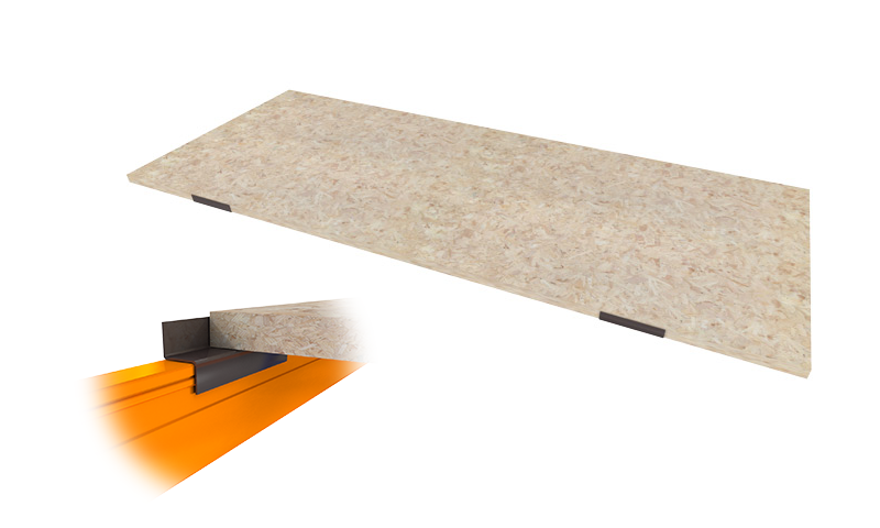 Spanplaate aufgelegt